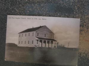 JAY ME MAINE -  OLD FIRST BAPTIST CHURCH c1910 Postcard