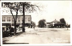 Waterville MN 3rd Street 1930s Real Photo Postcard