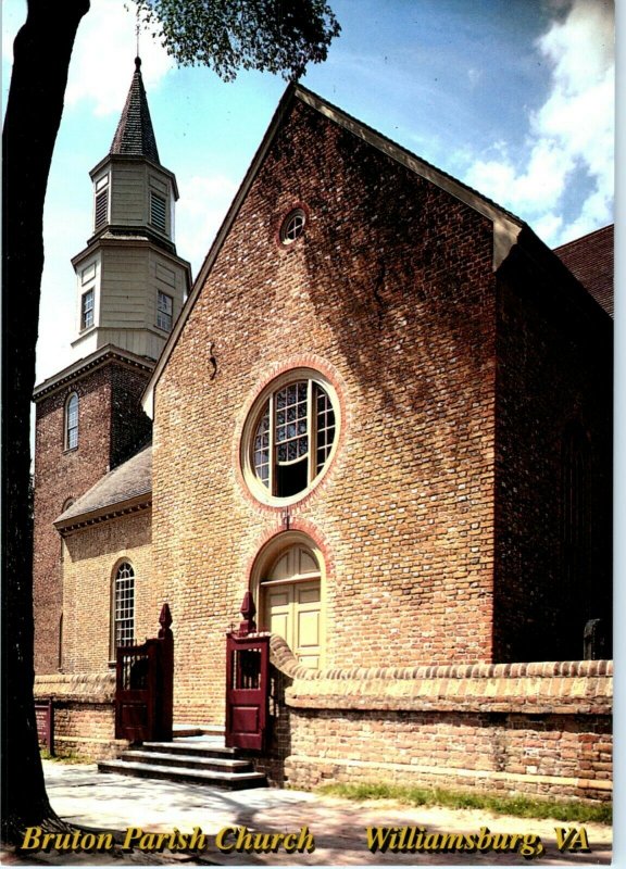 Front Bruton Parish Church Williamsburg Virginia Chrome Postcard