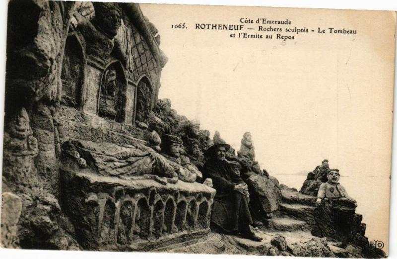 CPA Coté - ROTHÉNEUF - Roches sculptés-Le Tombeau et l'Ermite au Repos (226894)