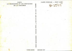 BF25715 la madeleine et les fontaines de la con  paris  france  front/back image