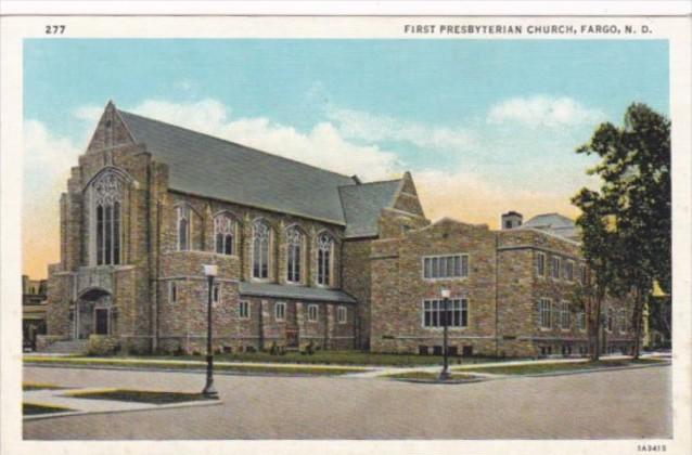 North Dakota Fargo First Presbyterian Church Curteich