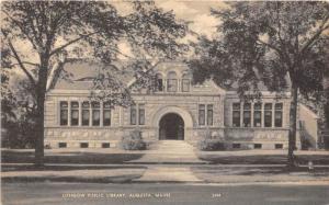 25175 ME, Augusta, Lithgow Public Library, front view