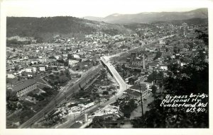 RPPC Postcard; By-Pass Bridge, National Hwy US 40, Cumberland MD unposted