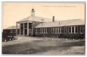 c1940 Exterior Pocomoke City High School Maryland MD Vintage Local View Postcard