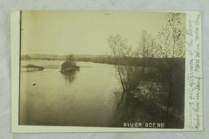 C.1900-07 RPPC, River Scene, Sauk City, WI., Vintage Postcard P96