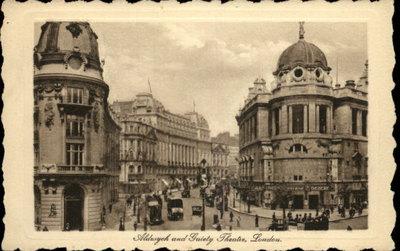 Tuck London England Aldwych & Gaiety Theatre Embossed Bor...