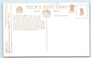 Tuck - St. George's Hall - Windsor Castle - ENGLAND UK Postcard