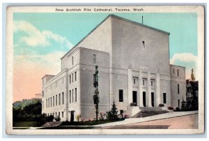 c1920s New Scottish Rite Cathedral Exterior Scene Tacoma Washington WA Postcard
