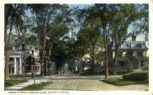 Green St. - Augusta, Maine ME Postcard