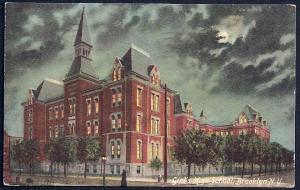 Girls High School @ Nite Brooklyn New York used c1909