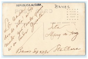 Letter & Telegraph Office Banes Santa Clara Cuba Real Photo RPPC Postcard (L36)