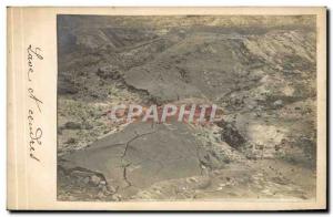 Picture postcard size medium glue Volcano Lava and ash