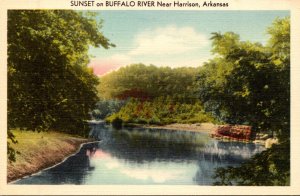 Arkansas Sunset On Buffalo River Near Harrison