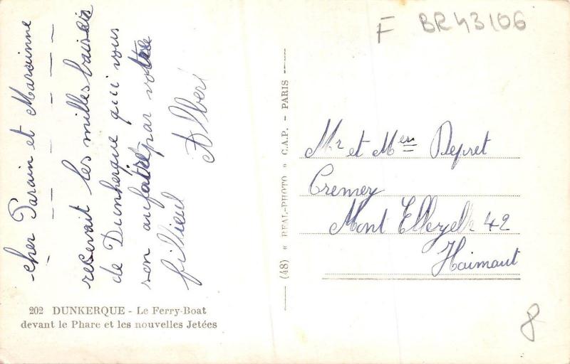 BR43106 Dunkerque le ferry noat    France