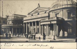 Montevideo Theatre Teatro Solic c1905 Real Photo Postcard