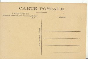 France Postcard - Hendaye - Maison De Pierre Loti - Ref 14176A