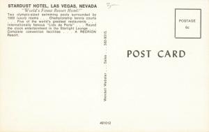 Postcard Stardust Hotel Las Vegas Nevada