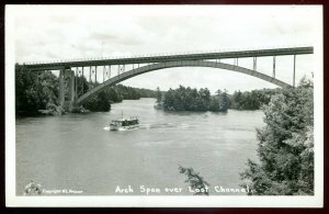 h4131 - LOST CHANNEL Ontario 1950s Bridge. Real Photo Postcard by Pros