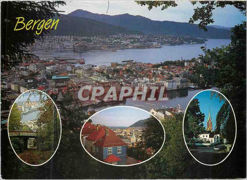 Postcard Modern Bergen Norway