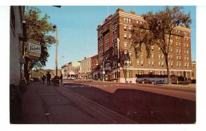 VT - Burlington. Main Street at Hotel Vermont ca 1965