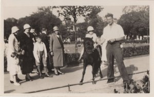 Pony Rides At The Zoo Antique Real Photo Postcard