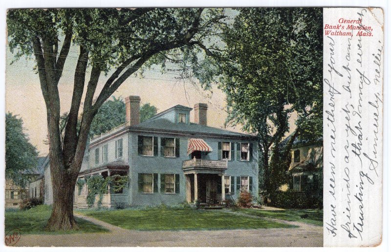 Waltham, Mass, General Bank's Mansion