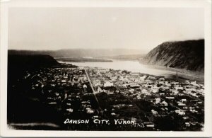 Dawson Yukon City View Birdseye c1955 Real Photo Postcard E91