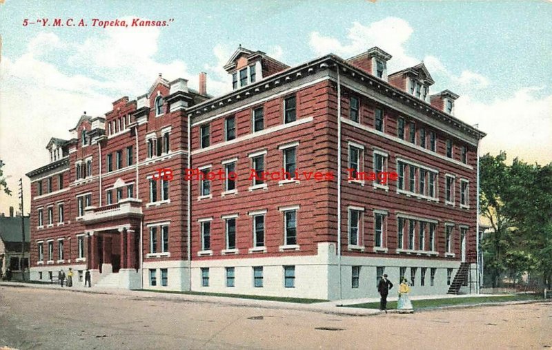 8 Postcards, Topeka Kansas, Auditorium-YMCA-Library-Bridge-Post Office