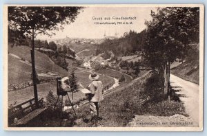 Baden-Württemberg Germany Postcard Greetings from Freudenstadt c1920's