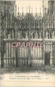 Old Postcard Cathedral of Chartres Fragment of Tower Choir (XVIth Century)