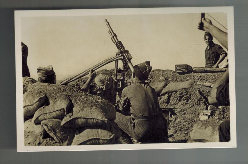 Mint Spain Civil War RPPC Postcard Catalonia Republican Anti Aircraft Gunners