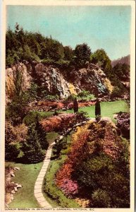 Postcard GARDEN SCENE Victoria British Columbia BC AK7662