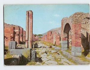 Postcard Cross-road on the Stabia Street, Pompei, Italy