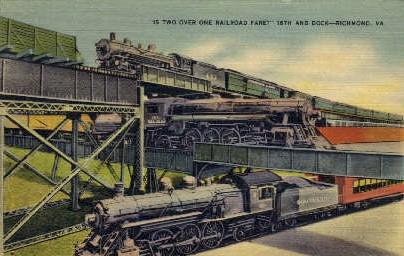 Richmond, Virginia, VA, USA Railroad Train Depot Postcard Post Card  Richmond...