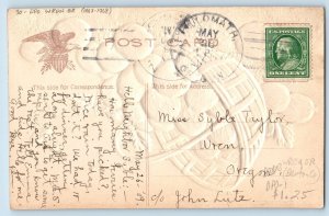 DPO (1887-1968) Wren OR Postcard Fruits On The Basket Airbrushed Embossed Posted