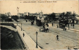 CPA Levallois Perret Perspective du Boulevard Bineau (1315305)