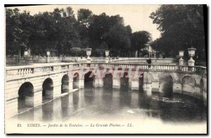 Postcard Old Nimes Fountain Gardens Great Pool