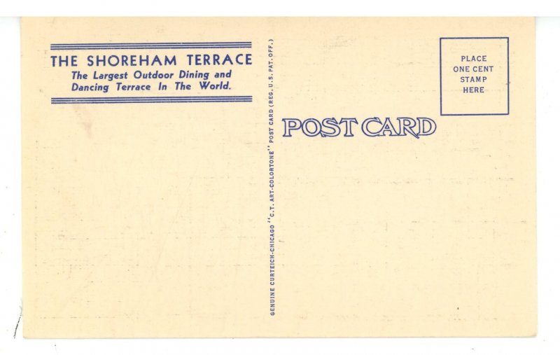 DC - Washington. The Shoreham Hotel Terrace ca 1941