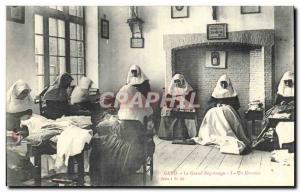 Belgie Belgium Old Postcard The big beguinage A sewing room