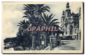 Old Postcard Monte Carlo Casino Terraces