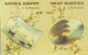 1882 Calendar David S. Brown & Co. Soap Makers & Perfumers Lawn Lilac P92