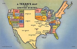 Texan's Map - Comic, Texas TX  