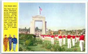 Postcard - The Peace Arch at Blaine, Washington