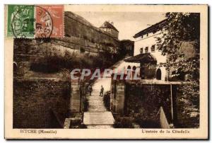 Old Postcard Bitche L & # 39Entree De La Citadelle Army