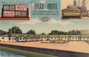 Postcard Bruce Motel Las Cruces New Mexico NM