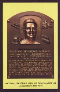 William Jennings Herman Baseball Hall Fame Post Card 3248