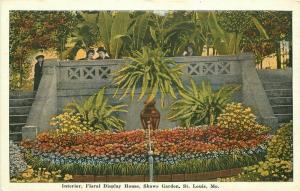 Beacon Flora Tower 1920s Shaws Garden Postcard Interior St Louis Missouri 1386