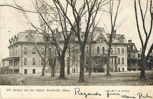 D/B School for the Blind Faribault Minnesota MN, 1907