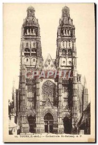 Postcard Old Tours Cathedrale St Gatien